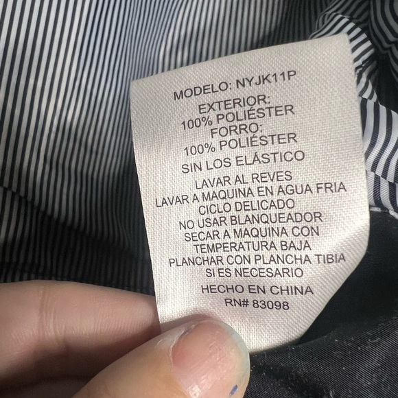 Cavalini Navy Blue Rain Coat Medium Petite - Picture 6 of 7